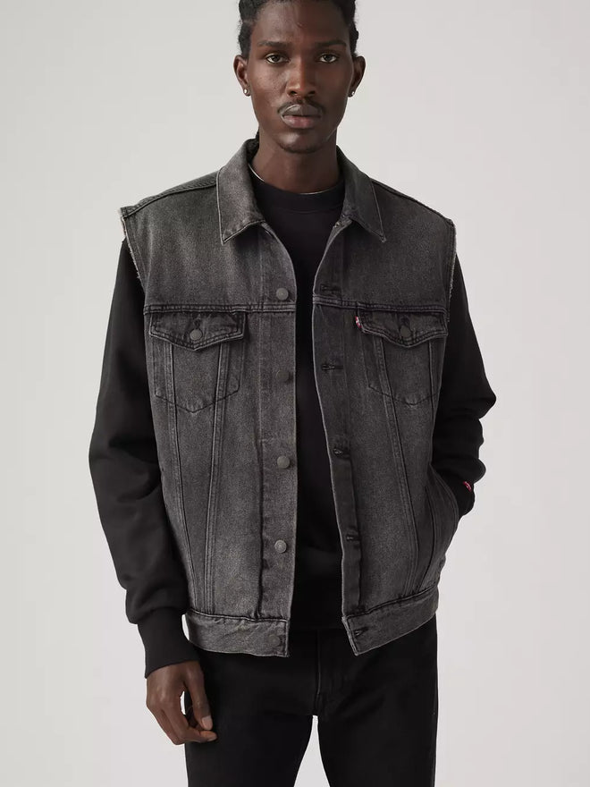 levi's® relaxed trucker 背心 | 男裝 A57890001S- Black  – Levi's 香港