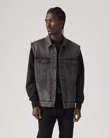 levi's® relaxed trucker 背心 | 男裝 A57890001S- Black  – Levi's 香港