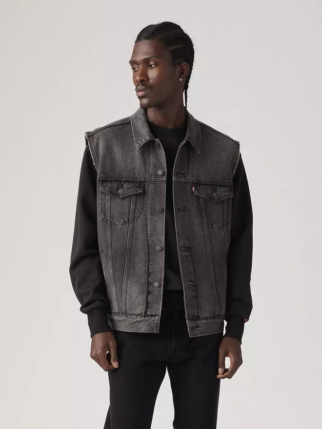 levi's® relaxed trucker 背心 | 男裝 A57890001S- Black  – Levi's 香港