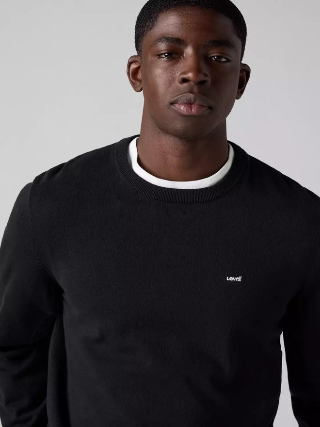 levi's® men's lightweight housemark sweater A72070040XS- Black  – Levi's Hong Kong