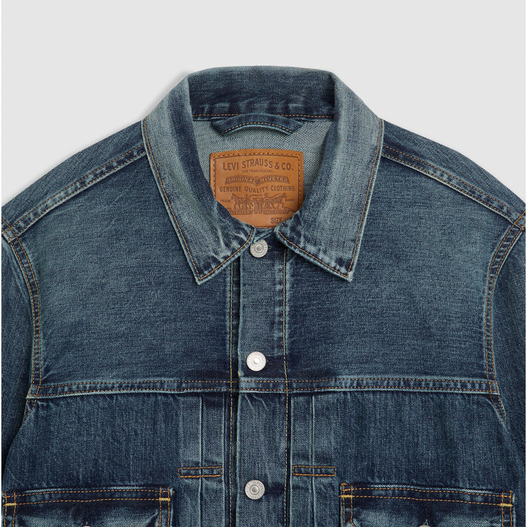 Levi's®Type II 牛仔外套 | 男裝 - Medium Indigo | Levi's HK