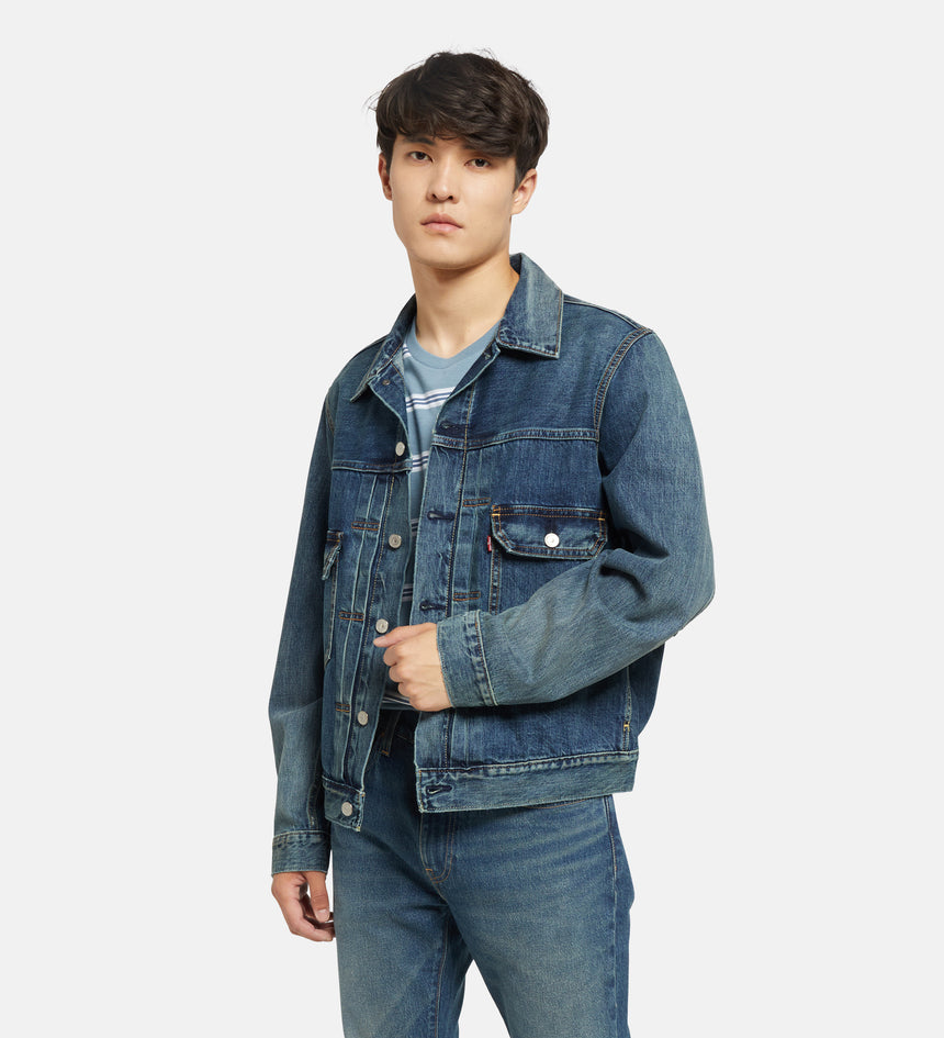 levi's®type ii 牛仔外套 | 男裝 - medium indigo | levi's hk A76320013S- Medium Indigo – Levi's 香港