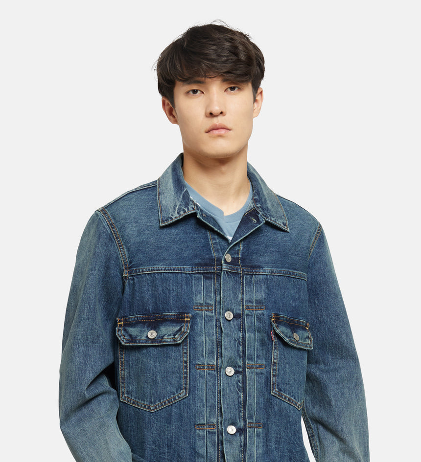 levi's®type ii 牛仔外套 | 男裝 - medium indigo | levi's hk A76320013S- Medium Indigo – Levi's 香港