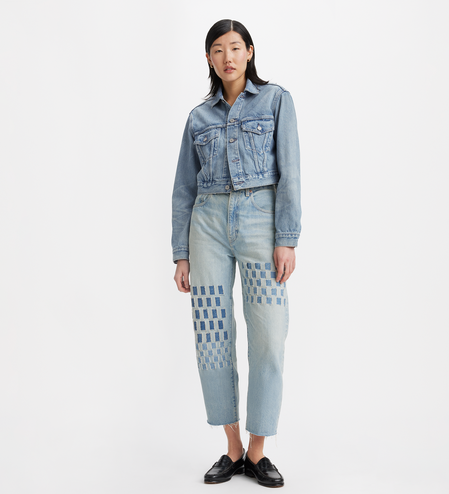 levi’s® 日本製 barrel 牛仔褲| 女裝 A5889000625- Mij Blu Lattice – Levi's 香港