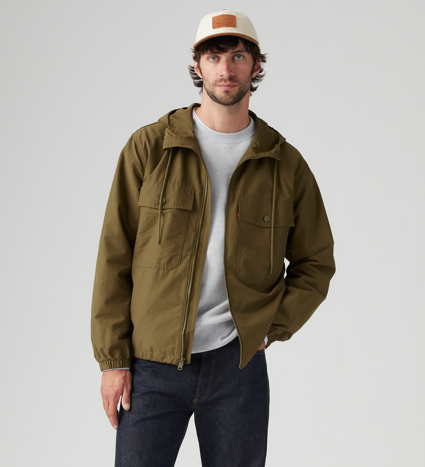 levi's® 男士防風外套 001HX0000S- Dark Olive – Levi's 香港