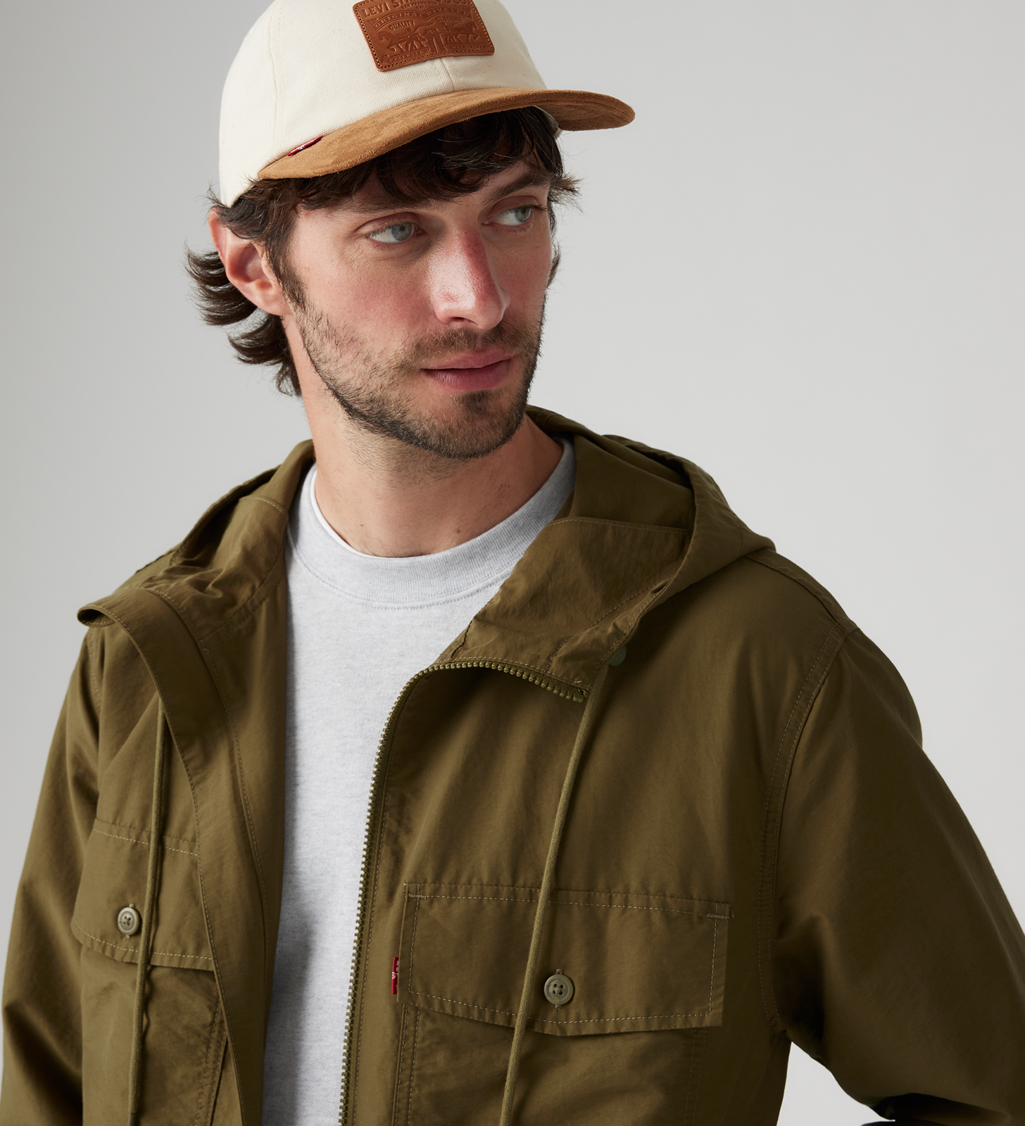 levi's® 男士防風外套 001HX0000S- Dark Olive – Levi's 香港