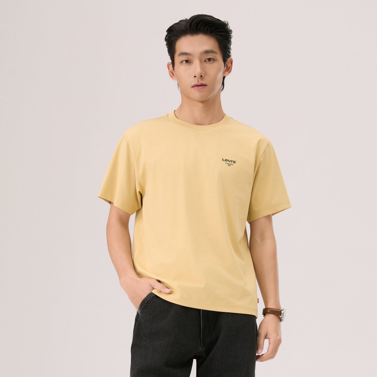  levi's® sorona® 涼感 logo 標準 t恤 | 男裝 006PV0000S- Yellow – Levi's 香港