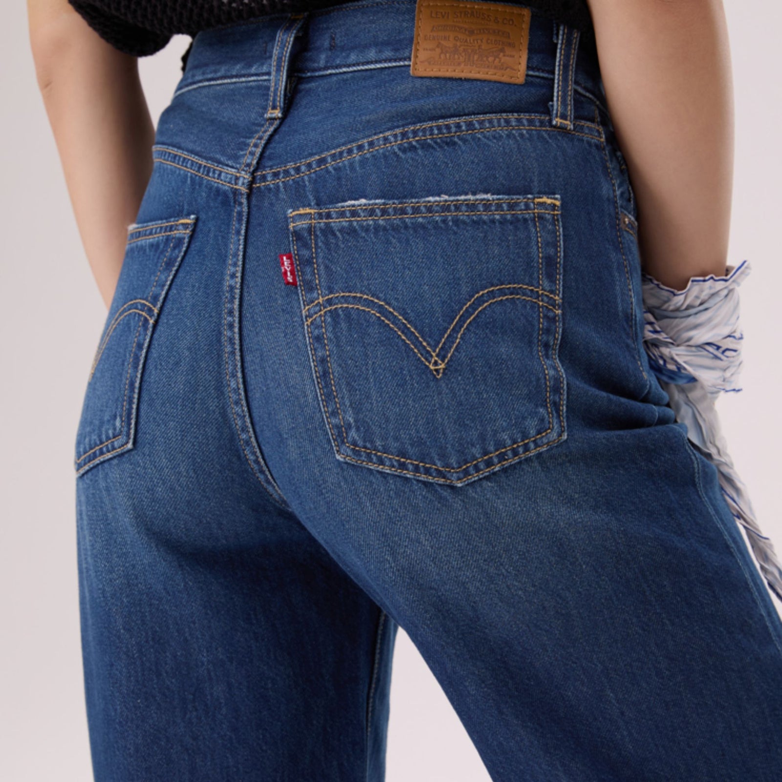  levi's® ribcage 高腰寬腿牛仔褲 | 女裝 A608100852430 Indigo – Levi's 香港