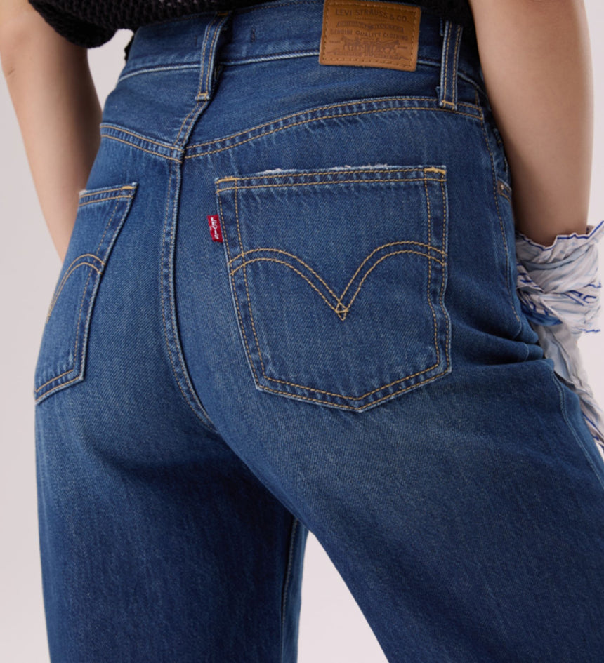  levi's® ribcage 高腰寬腿牛仔褲 | 女裝 A608100852430 Indigo – Levi's 香港