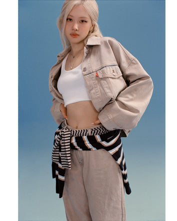 rosé朴彩英同款 levi's® 寬鬆短版 trucker 外套 | 女裝 0089L0017XXS- New Hire Trucker - Light Wash  – Levi's 香港
