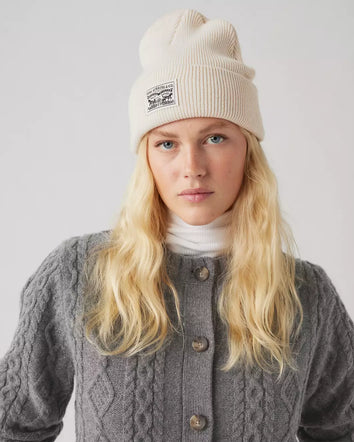 levi's® women's backpatch beanie 000J70001OS- Neutral  – Levi's Hong Kong