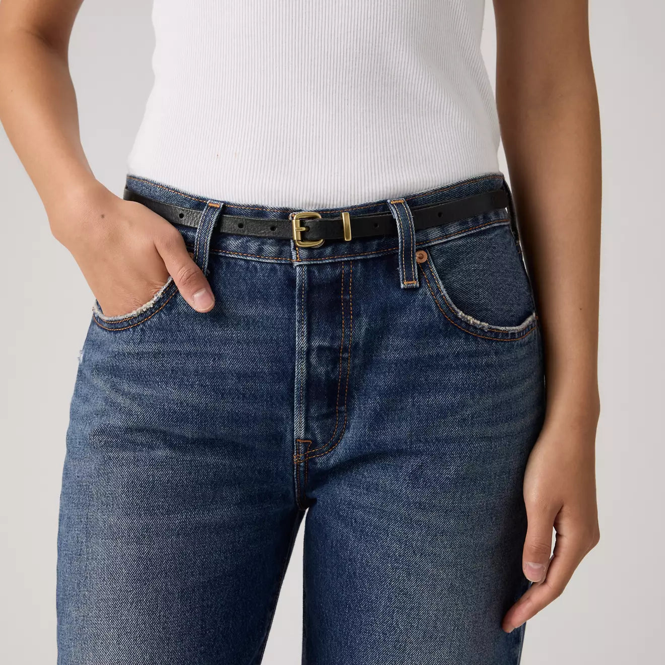 levi's® women's dillon narrow belt 005BX000080- Black – Levi's Hong Kong