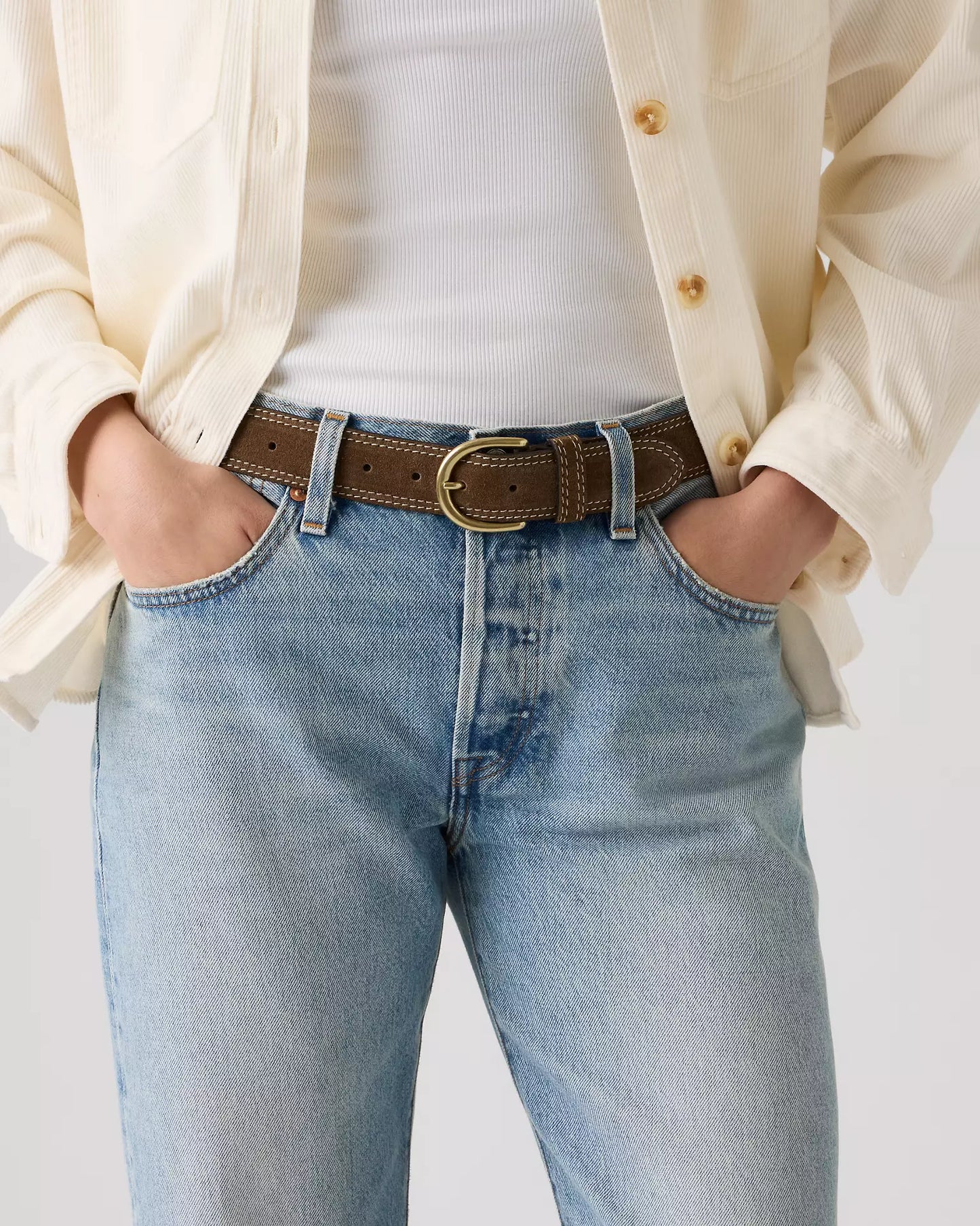 Levi's® Olivia Classic Feather Edge 經典羽邊皮帶 | 女裝  