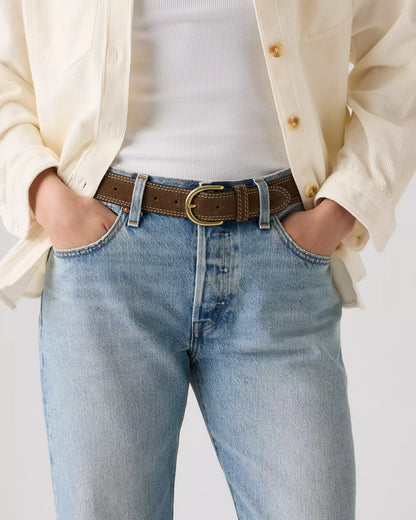 Levi's® Olivia Classic Feather Edge 經典羽邊皮帶 | 女裝  