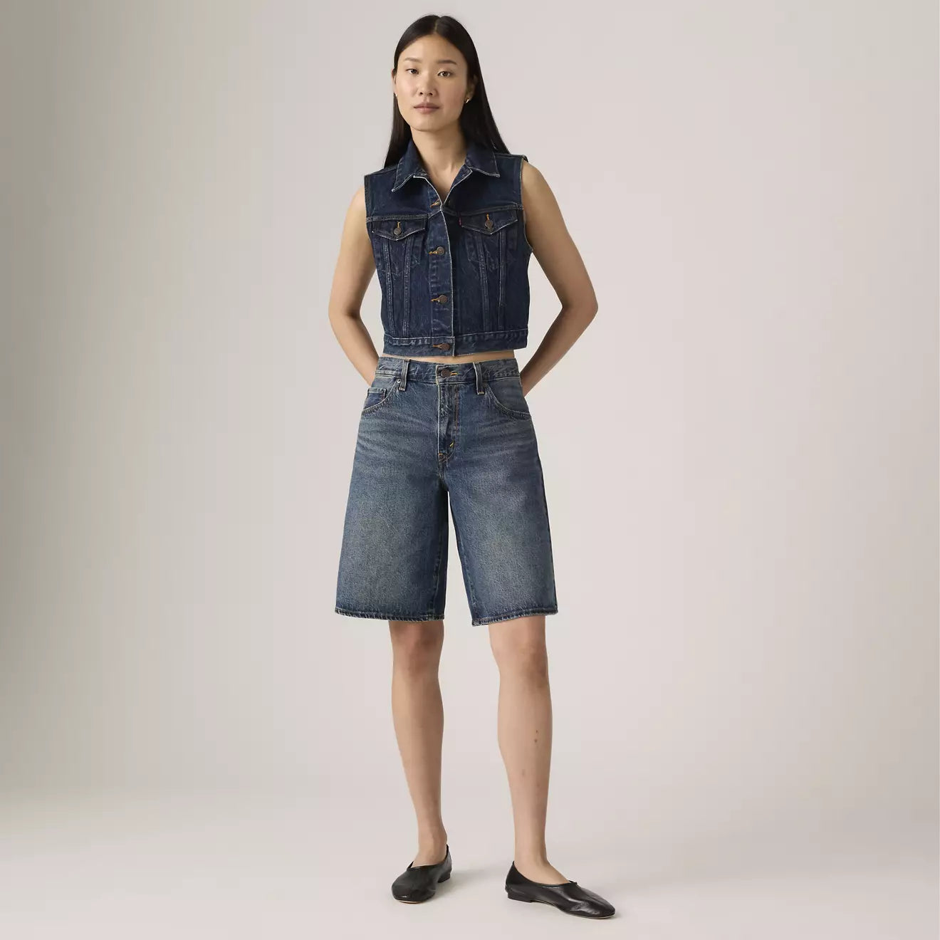 levi's® women's baggy dad jorts 000MJ000825- Dark Indigo – Levi's Hong Kong