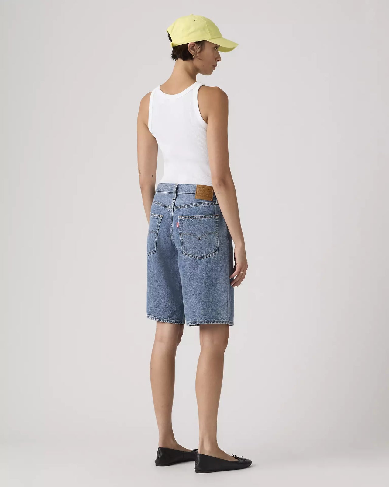 levi's® women's baggy dad 寬鬆老爹牛仔短褲 | 女裝   000MJ001624- Medium Indigo – Levi's 香港