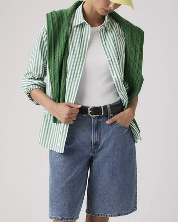 levi's® women's baggy dad 寬鬆老爹牛仔短褲 | 女裝   000MJ001624- Medium Indigo  – Levi's 香港