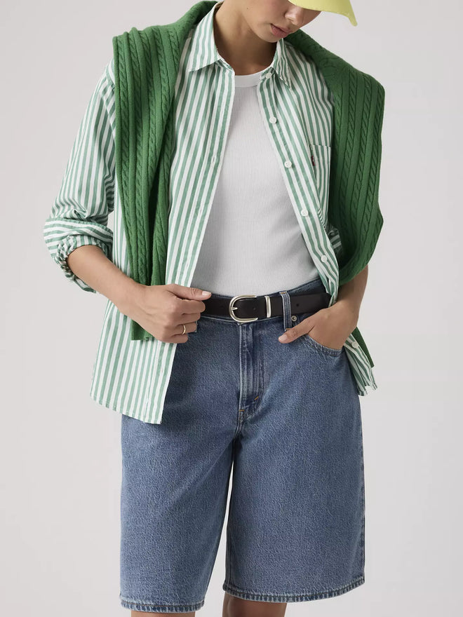 levi's® women's baggy dad 寬鬆老爹牛仔短褲 | 女裝   000MJ001624- Medium Indigo  – Levi's 香港