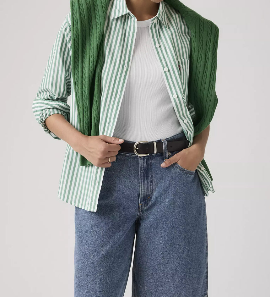 levi's® women's baggy dad 寬鬆老爹牛仔短褲 | 女裝   000MJ001624- Medium Indigo – Levi's 香港