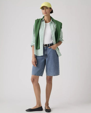 levi's® women's baggy dad 寬鬆老爹牛仔短褲 | 女裝   000MJ001624- Medium Indigo  – Levi's 香港