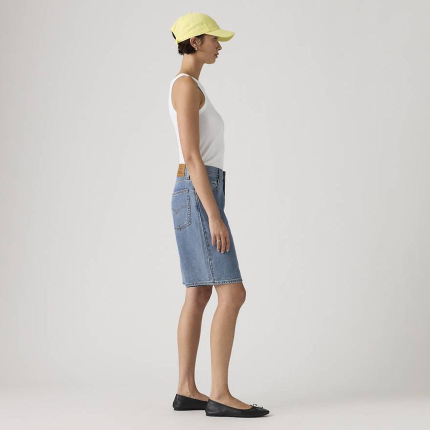 levi's® women's baggy dad 寬鬆老爹牛仔短褲 | 女裝   000MJ001624- Medium Indigo – Levi's 香港