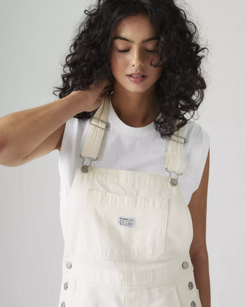 levi's® women's utility shortalls 001UY0007XXS- White  – Levi's Hong Kong