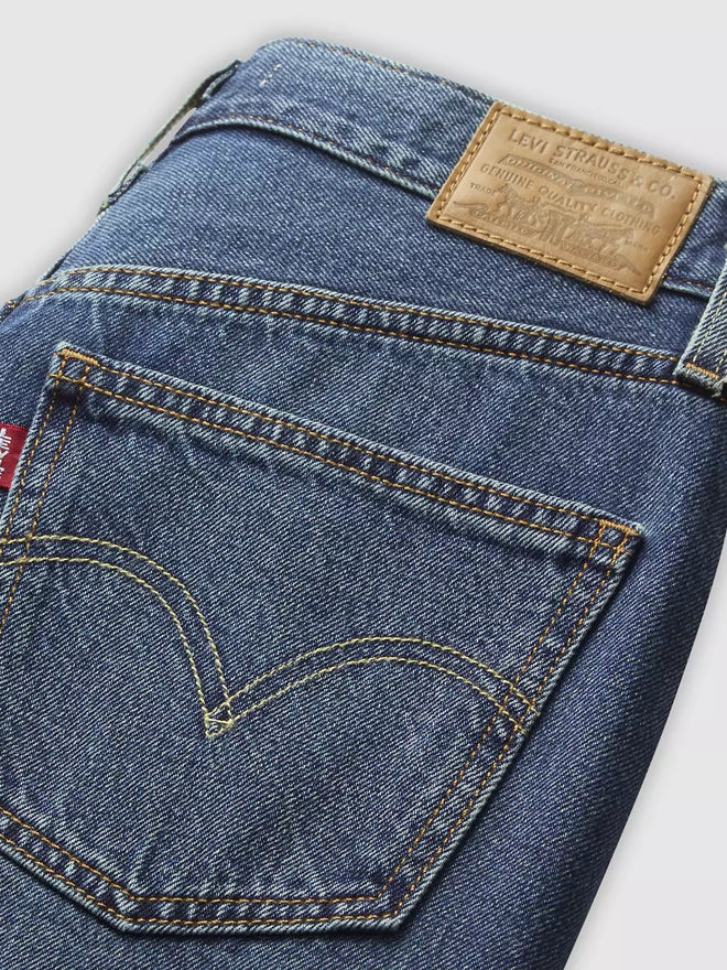levi's® high-rise back slit 裙 | 女裝 001VH000625- Medium Indigo  – Levi's 香港