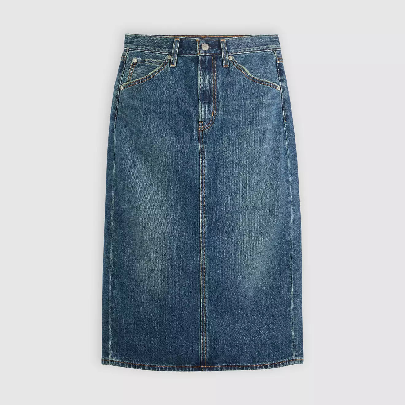 levi's® high-rise back slit 裙 | 女裝 001VH000625- Medium Indigo – Levi's 香港