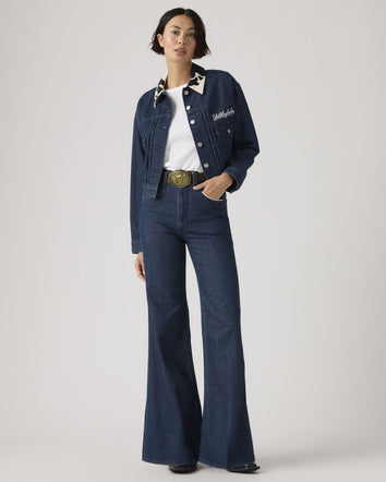 levi's® x toy story 女士肋骨喇叭牛仔褲 | 女裝 0034I00002432 Dark Indigo  – Levi's 香港