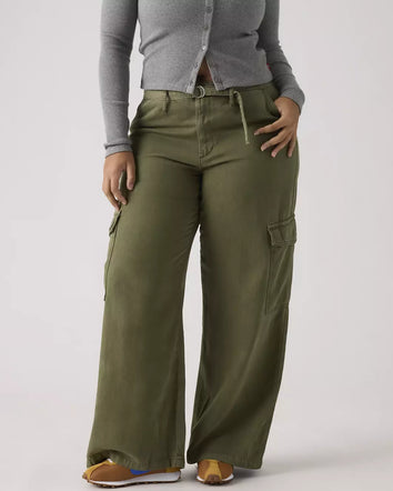 levi's® 寬鬆工裝 tencel™ 長褲 | 女裝 003IN00042328 Green  – Levi's 香港