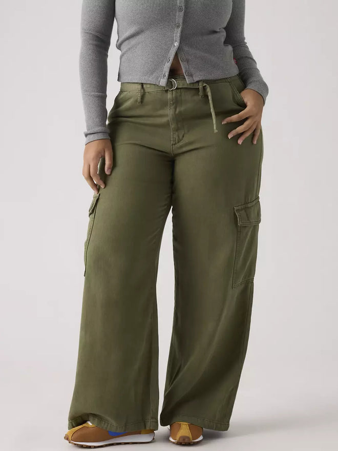 levi's® 寬鬆工裝 tencel™ 長褲 | 女裝 003IN00042328 Green  – Levi's 香港
