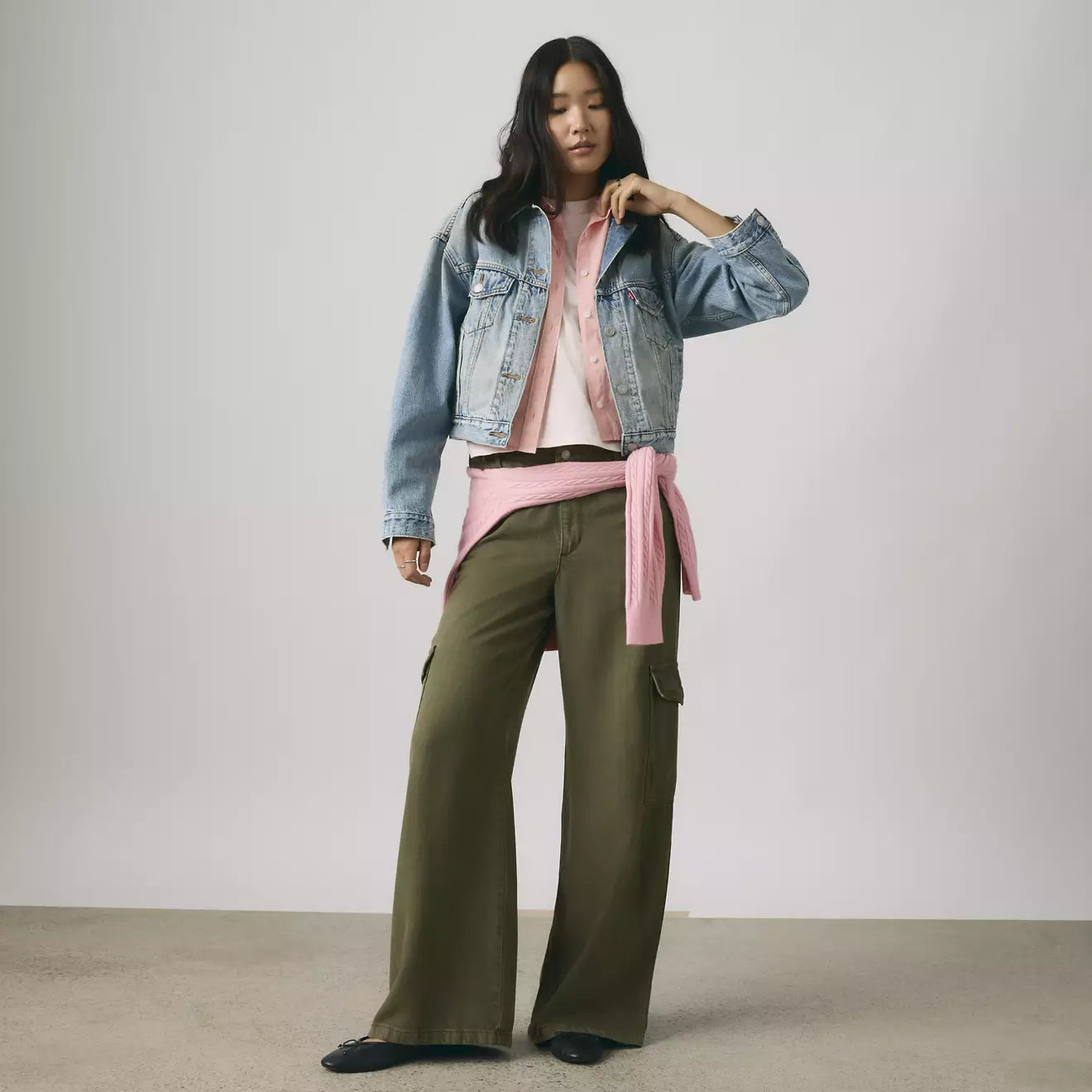 levi's® 寬鬆工裝 tencel™ 長褲 | 女裝 003IN00042328 Green – Levi's 香港