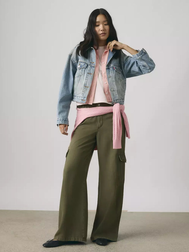 levi's® 寬鬆工裝 tencel™ 長褲 | 女裝 003IN00042328 Green  – Levi's 香港