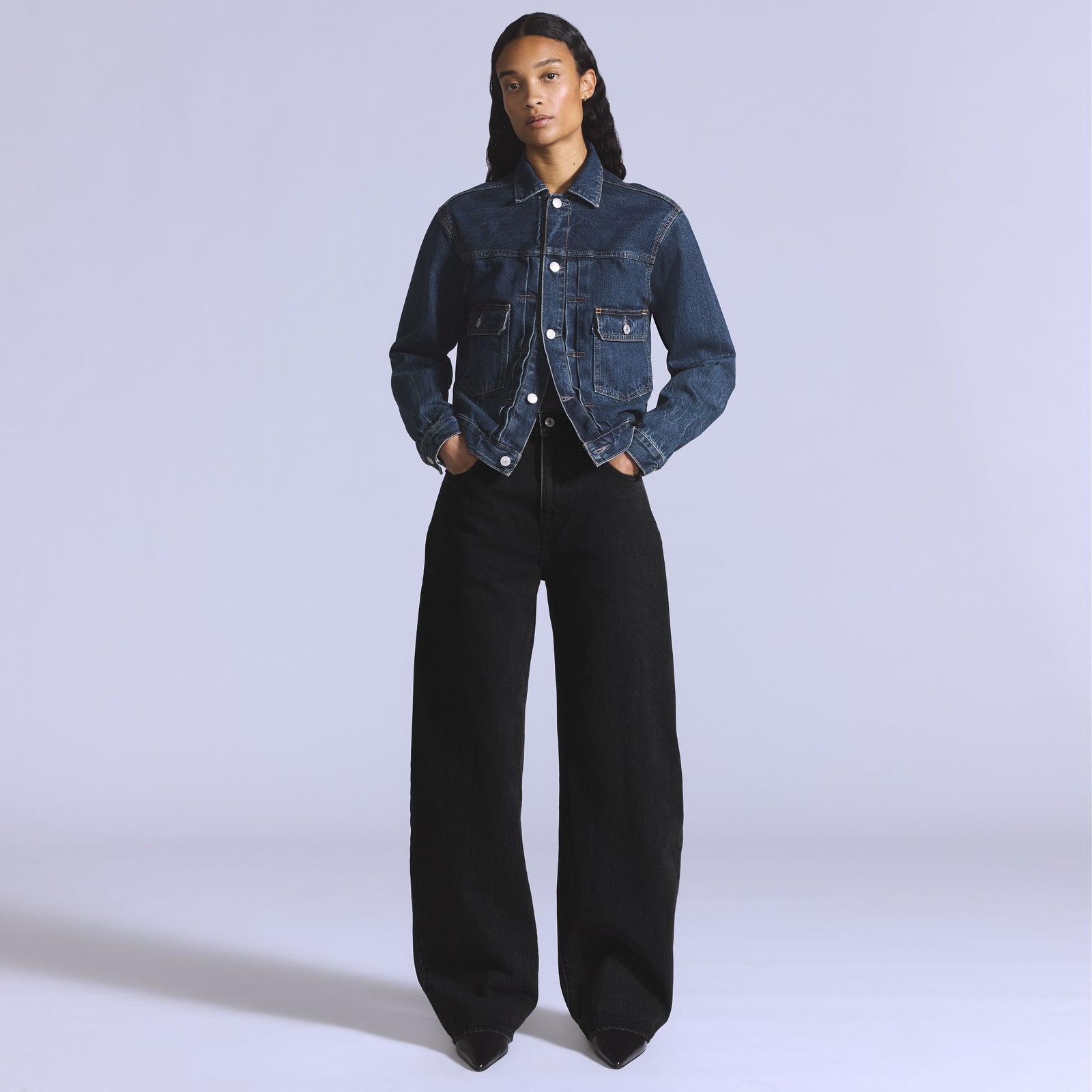 levi’s® blue tab™ drop barrel 錐型牛仔褲 |女裝 003J400012431 Dark Indigo – Levi's 香港