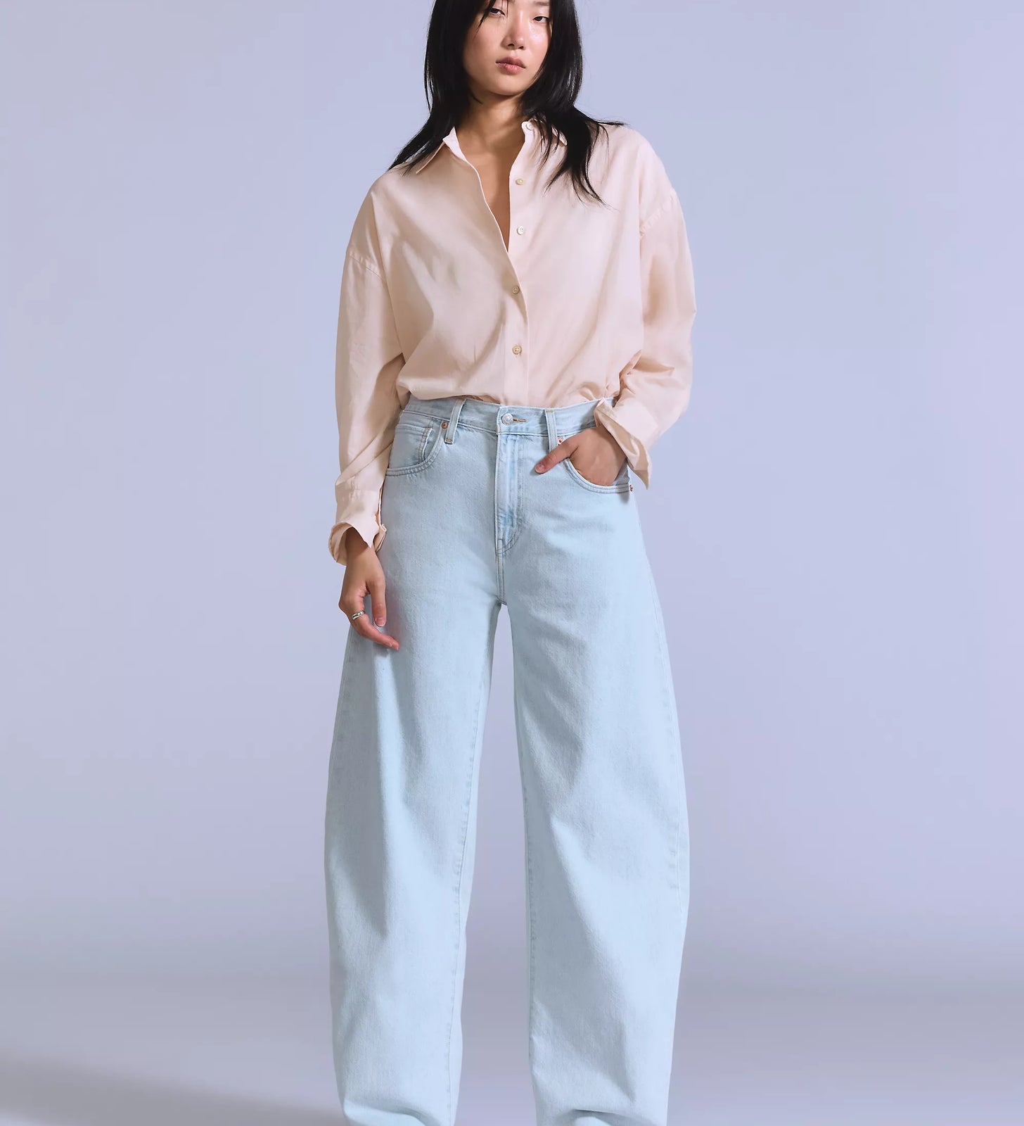 levi's® blue tab™ drop barrel 牛仔褲 | 女裝 003J400072429 Light Indigo – Levi's 香港