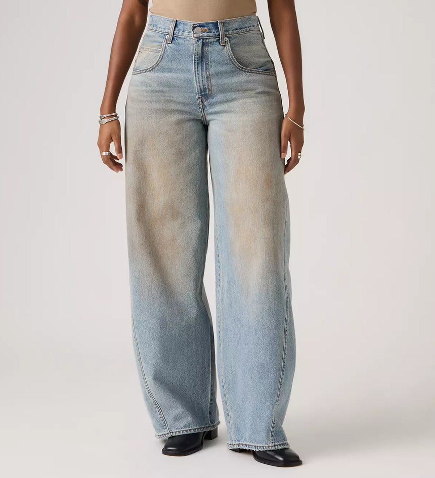 levi's® women's super baggy barrel jeans 003NF00052430 Medium Indigo – Levi's Hong Kong