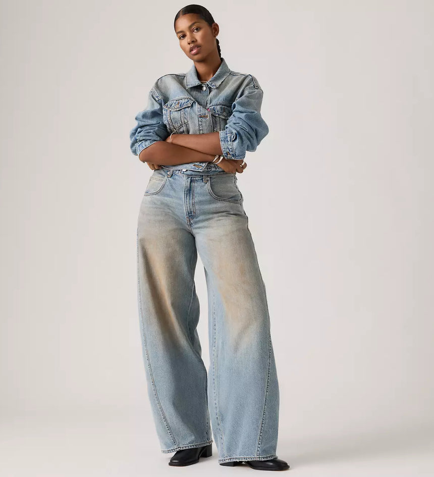 levi's® women's super baggy barrel jeans 003NF00052430 Medium Indigo – Levi's Hong Kong