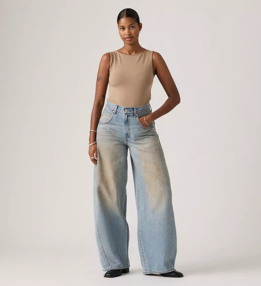 levi's® women's super baggy barrel jeans 003NF00052430 Medium Indigo – Levi's Hong Kong