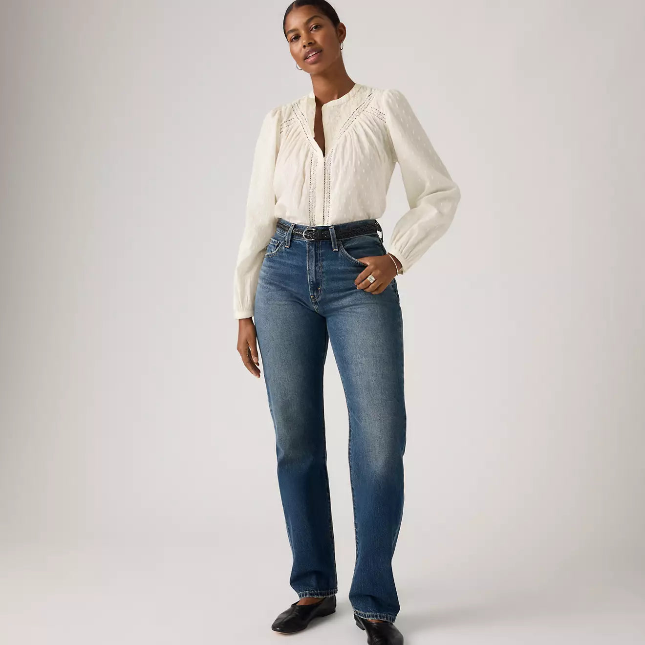 levi's® easy dad 牛仔褲 | 女裝 005DC00042930 Medium Indigo – Levi's 香港