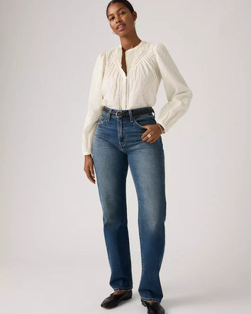 levi's® easy dad 牛仔褲 | 女裝 005DC00042930 Medium Indigo  – Levi's 香港