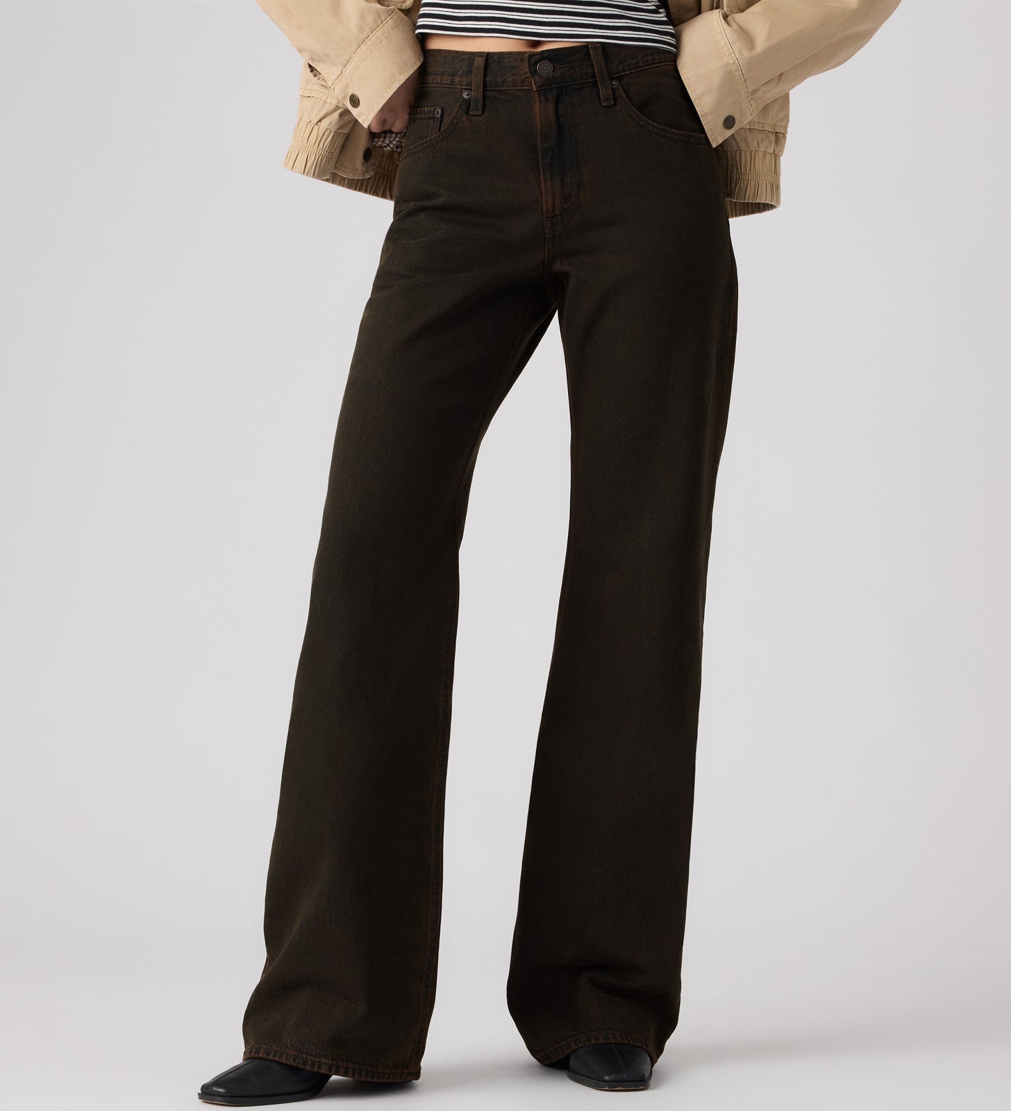 rosé's style levi's® women's loose boot jeans 005DO00542431 Over A Cup Psk - Brown – Levi's Hong Kong