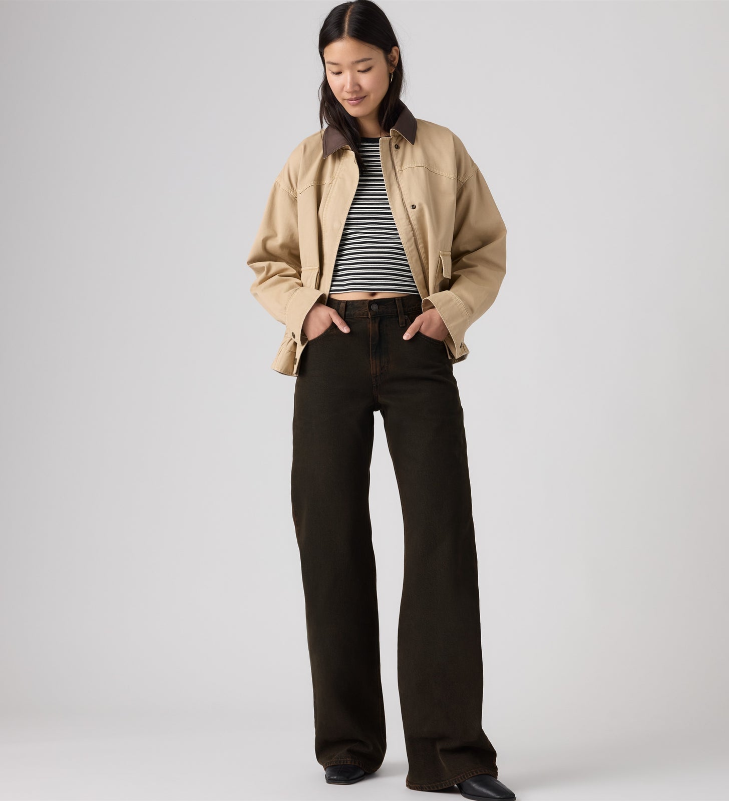 rosé's style levi's® women's loose boot jeans 005DO00542431 Over A Cup Psk - Brown – Levi's Hong Kong
