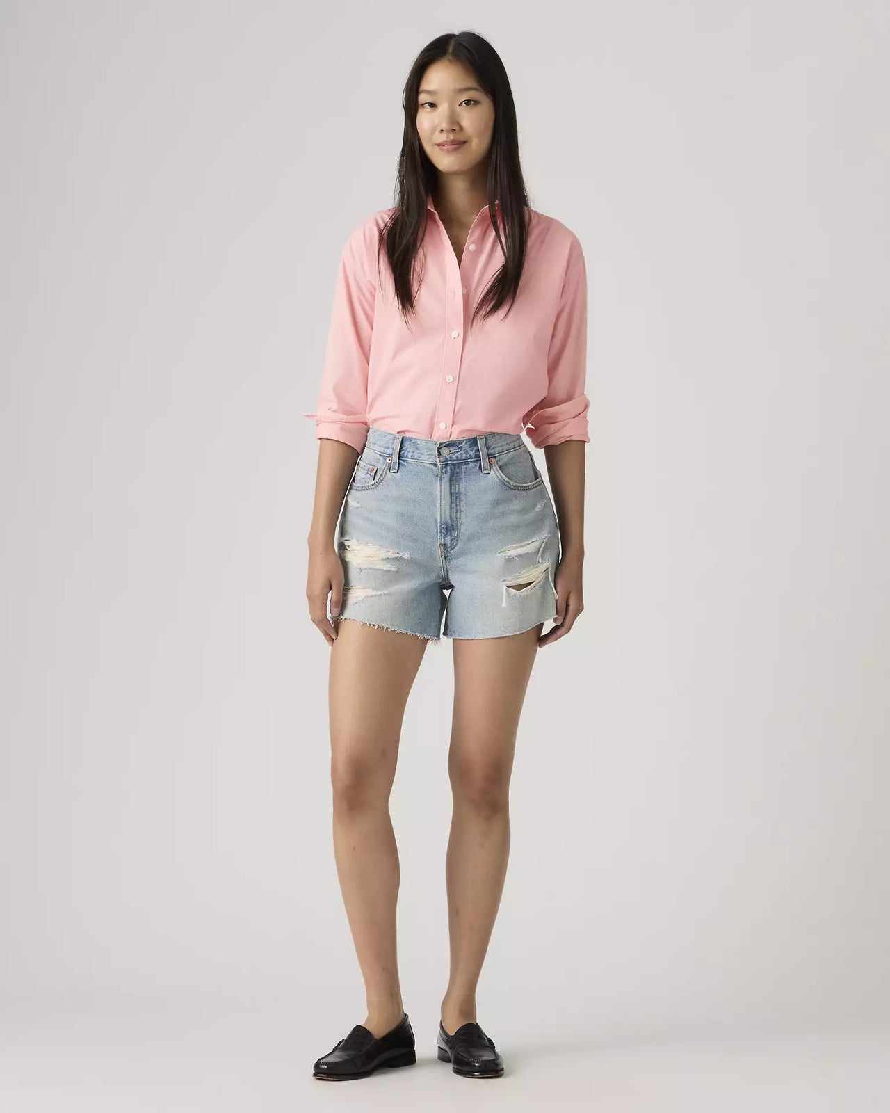 levi's® women's ribcage shorts 005DS000224- Light Indigo – Levi's Hong Kong
