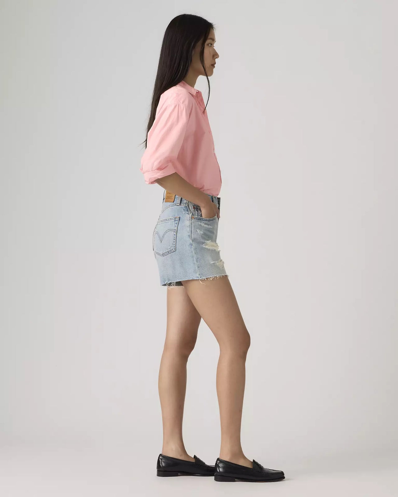 levi's® women's ribcage shorts 005DS000224- Light Indigo – Levi's Hong Kong