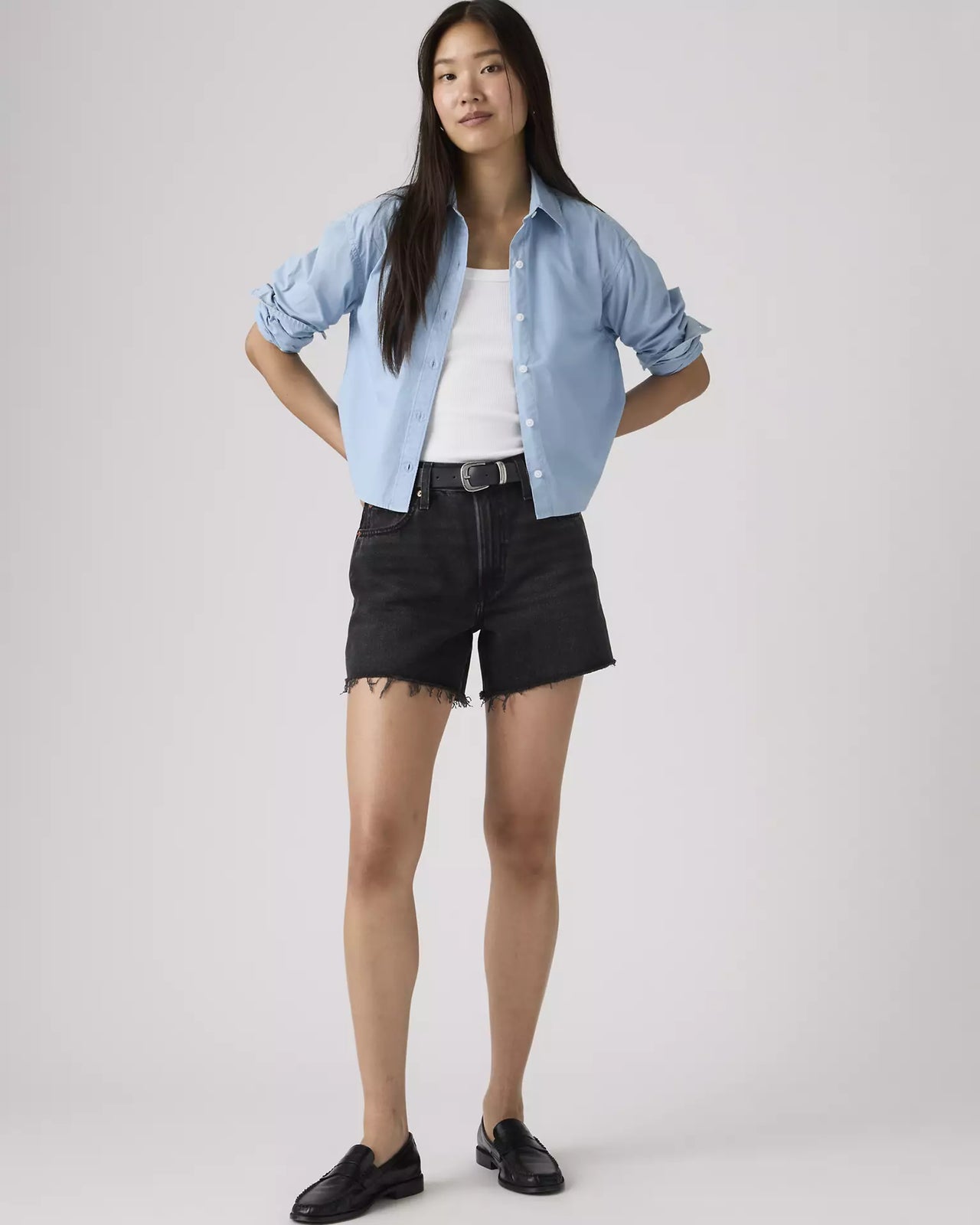 levi's® women's ribcage shorts 005DS000524- Black – Levi's Hong Kong