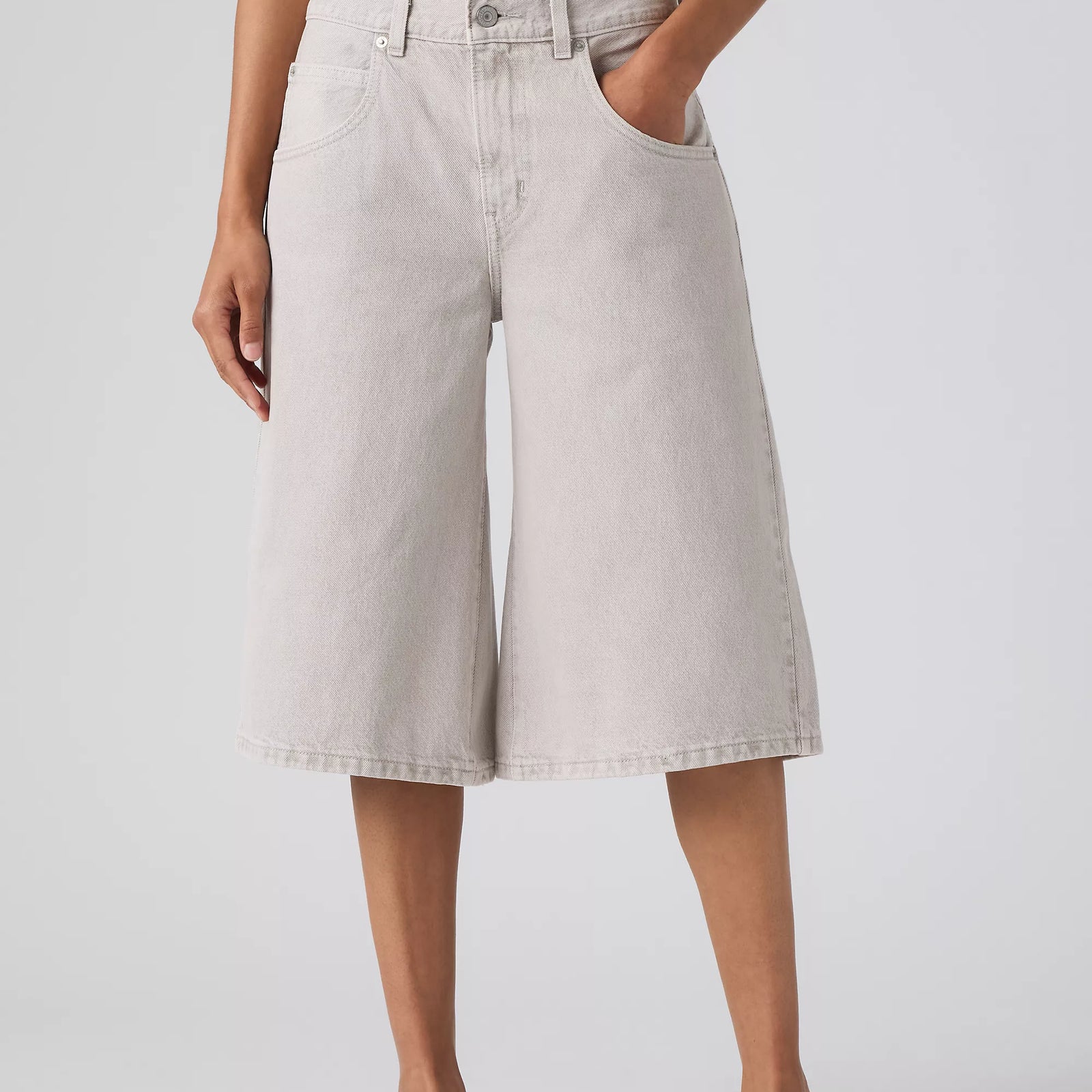 levi's® super baggy 超寬鬆牛仔短褲 | 女裝 005DT001623- Grey – Levi's 香港