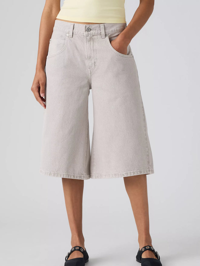 levi's® super baggy 超寬鬆牛仔短褲 | 女裝 005DT001623- Grey  – Levi's 香港