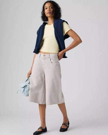 levi's® super baggy 超寬鬆牛仔短褲 | 女裝 005DT001625- Grey  – Levi's 香港