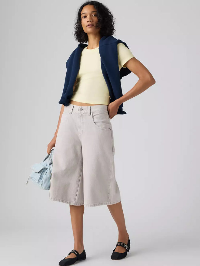 levi's® super baggy 超寬鬆牛仔短褲 | 女裝 005DT001623- Grey  – Levi's 香港
