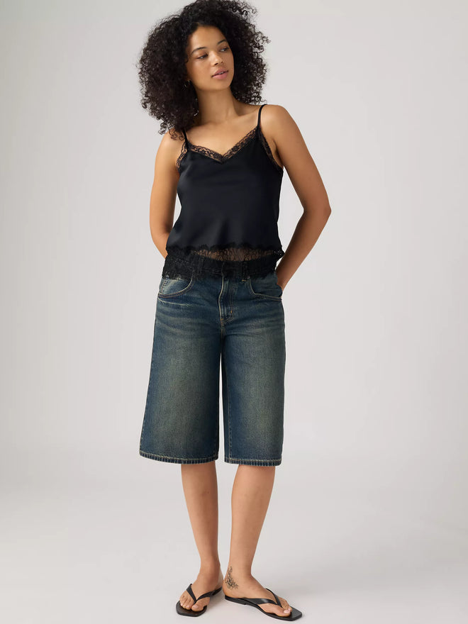 levi's® super baggy 超寬鬆牛仔短褲 | 女裝 005DT001723- Medium Indigo  – Levi's 香港